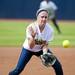 Michigan senior Amy Knapp catches a ball hit directly at her in the game against Louisiana-Lafayette on Saturday, May 25. Daniel Brenner I AnnArbor.com